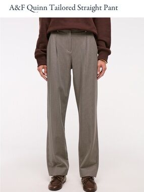 Abercrombie & Fitch Quinn Brown and Cream Houndstooth Trousers